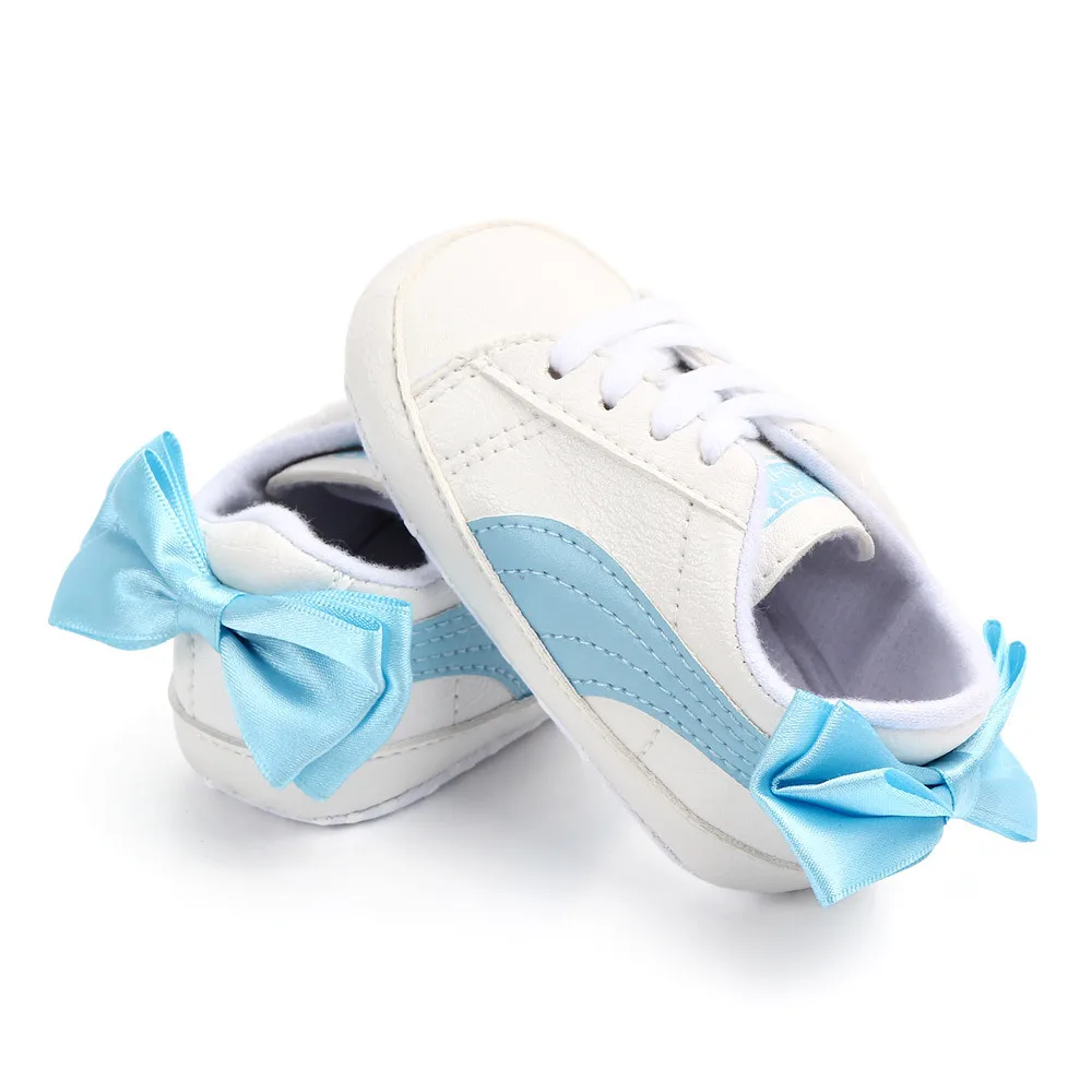 New Newborn Toddler Infant Baby Girl Boy Soft Sole Pu leather Crib Shoes Sneaker Prewalker Little white Baby Shoes 0-18M