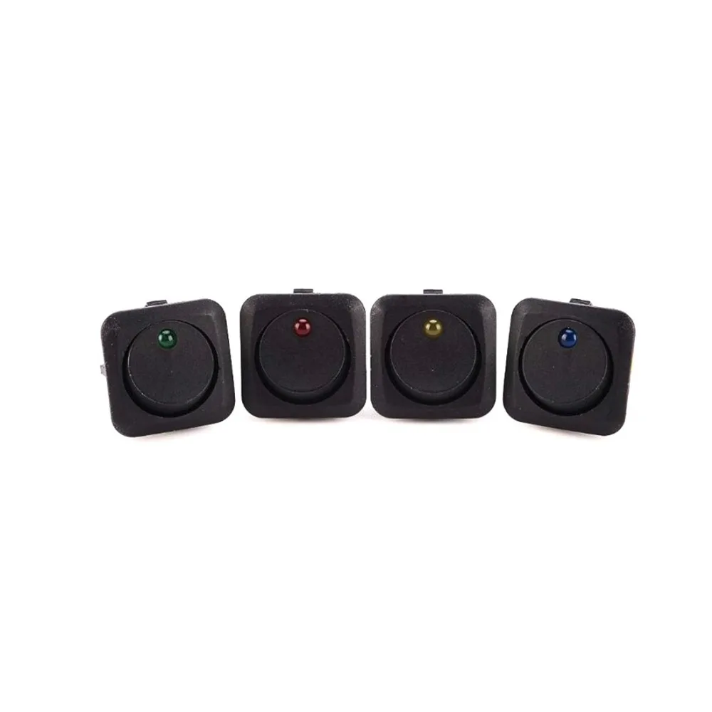 

1PC 12V 25A universal conversion switch with work indicator car switch thumb switch (RED/BLUE/GREEN/YELLOW)