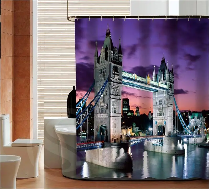 Popular London's tower bridge fashion custom Shower Curtain Bathroom