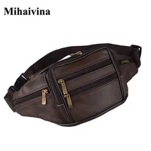 Mihaivina модная мужская сумка на талию PU кожаная поясная сумка Забавный нагрудный пакет мужские дорожные сумки Мульти Карманы Дизайн поясная сумка