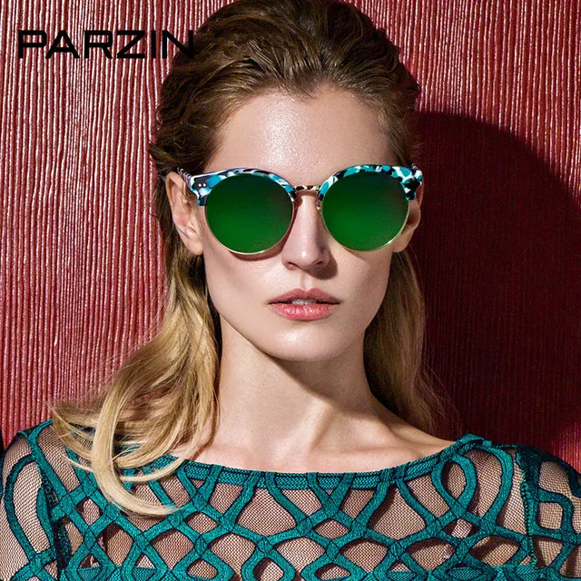 Best price at $101 Cheap Parzin Polarized Sunglasses Women Vintage Colorful Men Sun Glasses Oversized Female Shades Black Ladies Sunglases With Case 9633