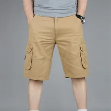 Летние мужские Шорты повседневные накладные карманы х/б мужские шорты военные мешковатые короткие брюки мужской большой размер 46 Khika Korte Broek Mannen