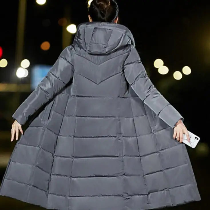 rembourré Envoyer Long Noir Femmes Coréenne Style Genou gris rouge 2018 Sur Hiver Nouveau Épaississement Vêtements Coton Green blanc Le Livraison Manteau army pEqIwdp