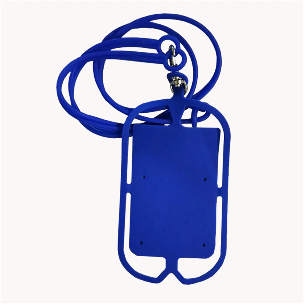 Универсальный силиконовый для мобильных телефонов держатель шнур держатель для бейжда Висячие веревки для ID карты сплошной цвет чехол для