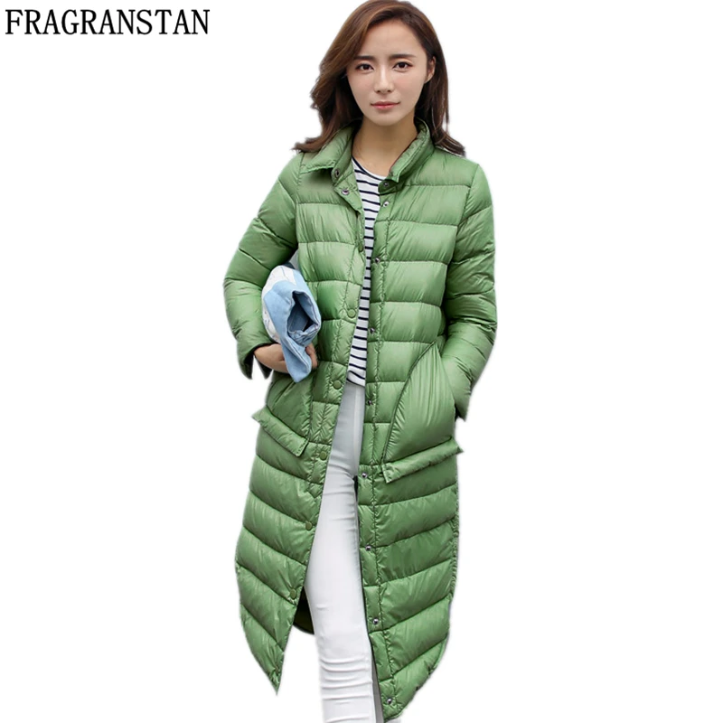 

Women Winter New Fashion 90% White Duck Down Jacket Ultra Light Waterproof Coat Female Casual Loose Slim Outerwear 5 Colors Y557