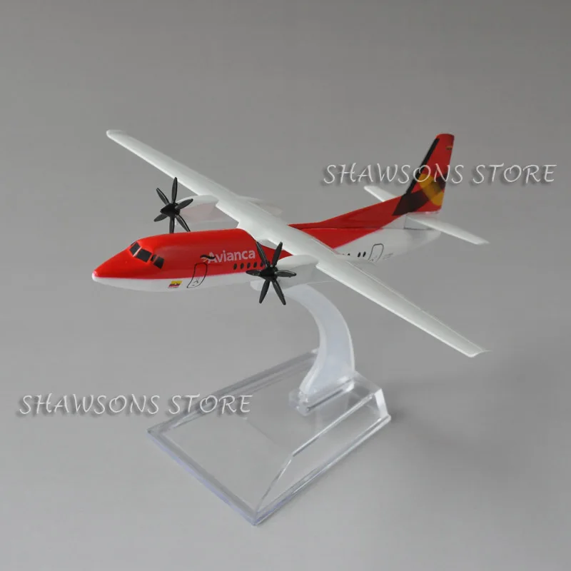 Литой металл 1: 180 модель самолета игрушки Fokker F50 авиалайнер 16 см миниатюрная копия