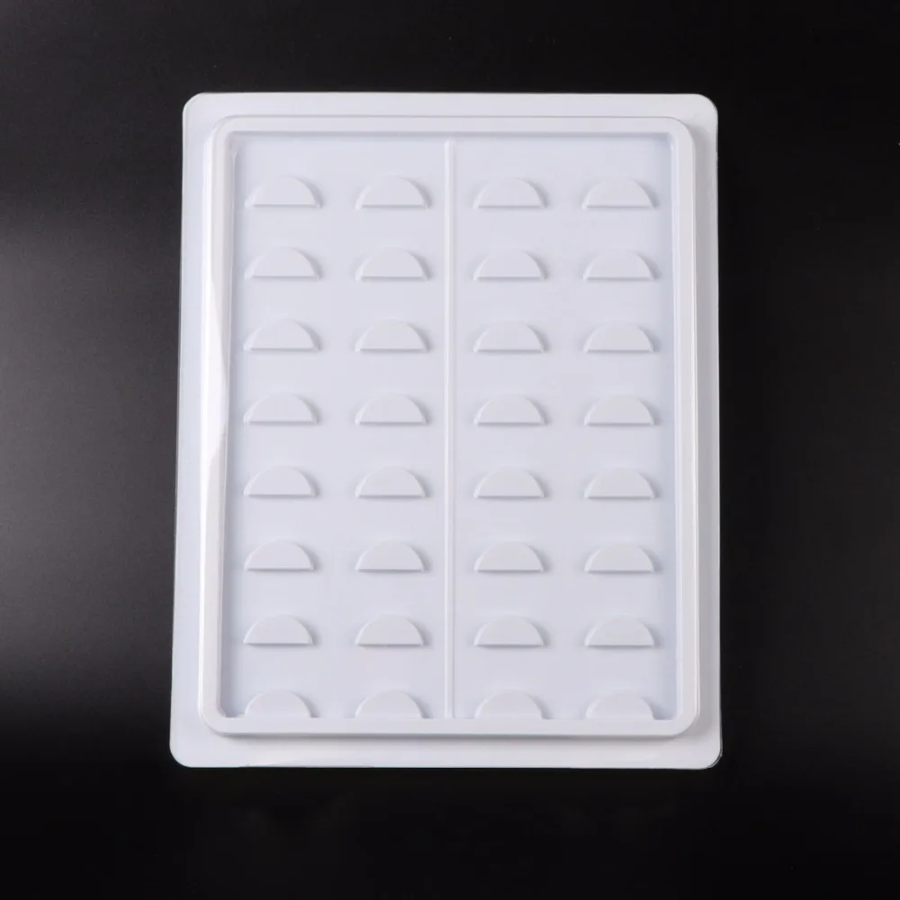 

16-pair White Eyelash Case with Clear Lid for False Eyelashes ( Sample Lashes Tray )