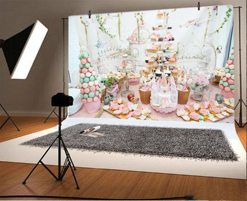 Laeacco Colorful Cake Dessert Baby Children Party Photography Backgrounds Customized Photographic Backdrops For Photo Studio Laeacco Colorful Cake Dessert Baby Children Party Photography Backgrounds Customized Photographic Backdrops For Photo Studio