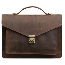 Мужские портфели из натуральной кожи, мужские сумки для ноутбука, винтажные деловые мужские сумки-мессенджеры высокого качества, Кожаные