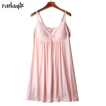 

Sexy lingerie women nightgown model comfortable nightdress chest padded short summer dress ladies sleepwear nightgowns 6 colors