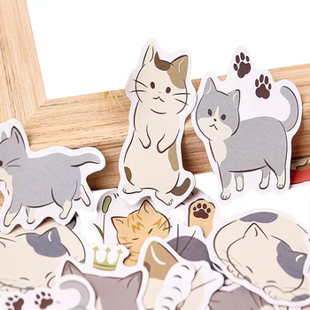 

20packs/lot Kawaii Cat Diary Decorative Stickers Adhesive Stickers DIY Decoration Stationery Stickers Children Gift