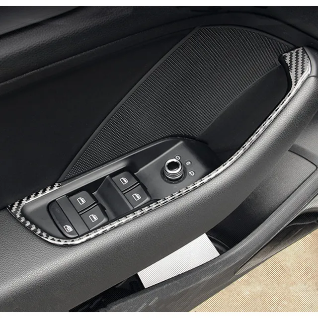 Carbon Fiber Door Armrest Panel Strips For Audi A3 8V 2013 16 Interior
