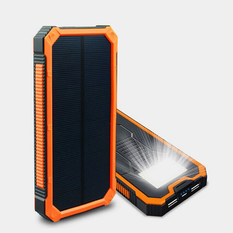 Solar Power Bank 12000mah Portable External Charger Battery Poverbank Inverter Carregador Charging Bateria Externa Cargador