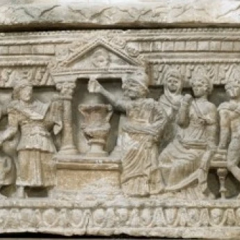 Priest Consulting the Oracle  Sculpture/Relief  Museo Guarnacci  Volterra  Italy Poster Print (24 x 36)