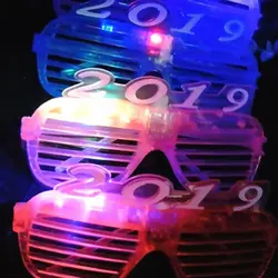 Для взрослых и детей Light Up 2019 глаз очки Освещение красочные светящиеся очки Световой для вечерние украшения подарки Рождество