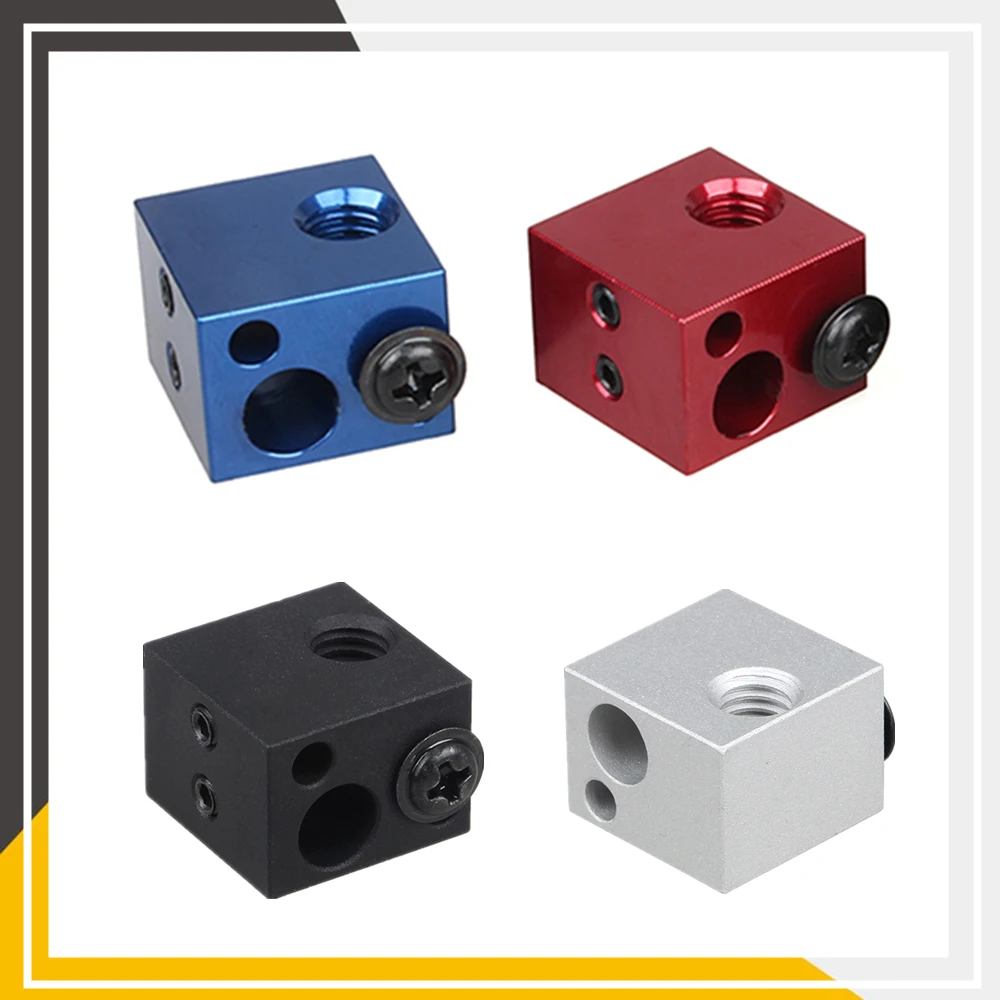 Wholesale Price 10pcs Lerdge Red/Blue/Silver/Black Aluminium Heat Block For J-head Extruder HotEnd  3D Printers Parts