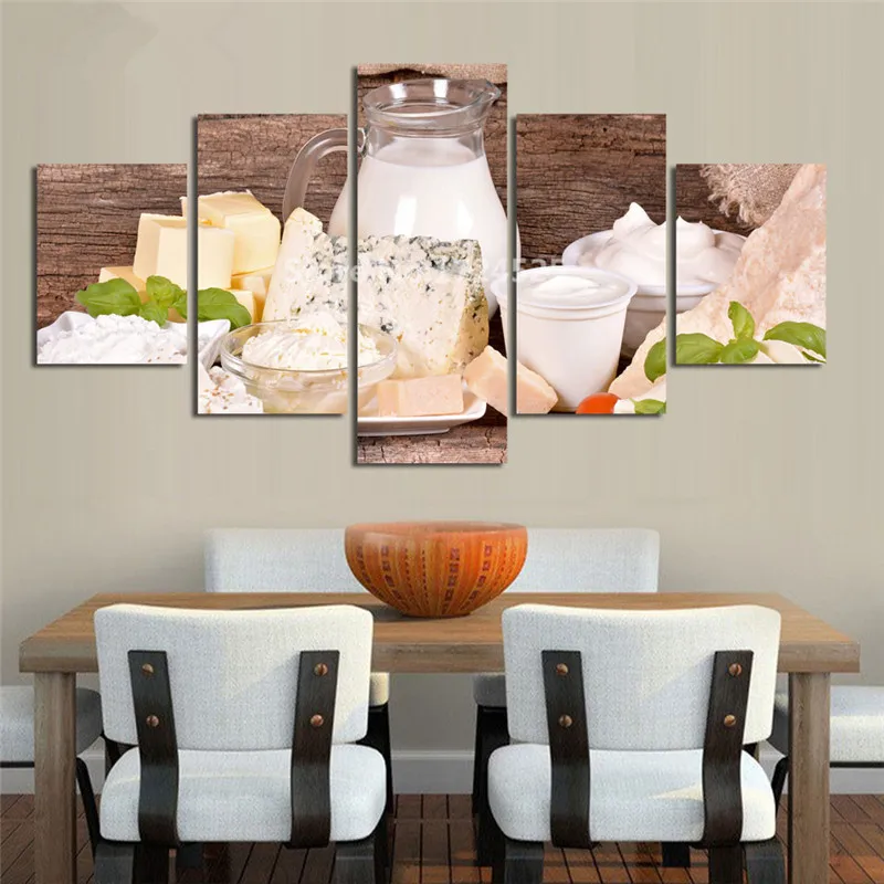 5Pieces-set-Bread-And-Food-And-Cup-Of-Modern-Canvas-Print-Painting-Wall-Art-Picture-For (5)