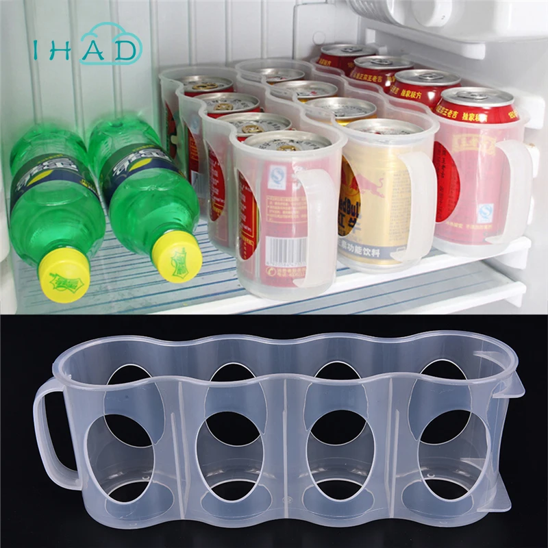 Portable drink storage box for refrigerator beverage organizer beer