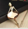 Fashion Ballet Girl Fashion Crystal Brooch Broches Jewelry Brooches For Women Cute Pins Brooch Enamel Pin Wholesale ► Photo 2/3