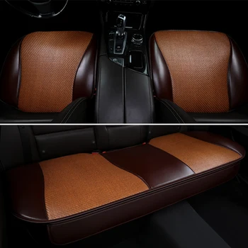 

3D auto seat cover braiding iceberg & leather car seat cover summer cool seat cushion pad anti slip mat