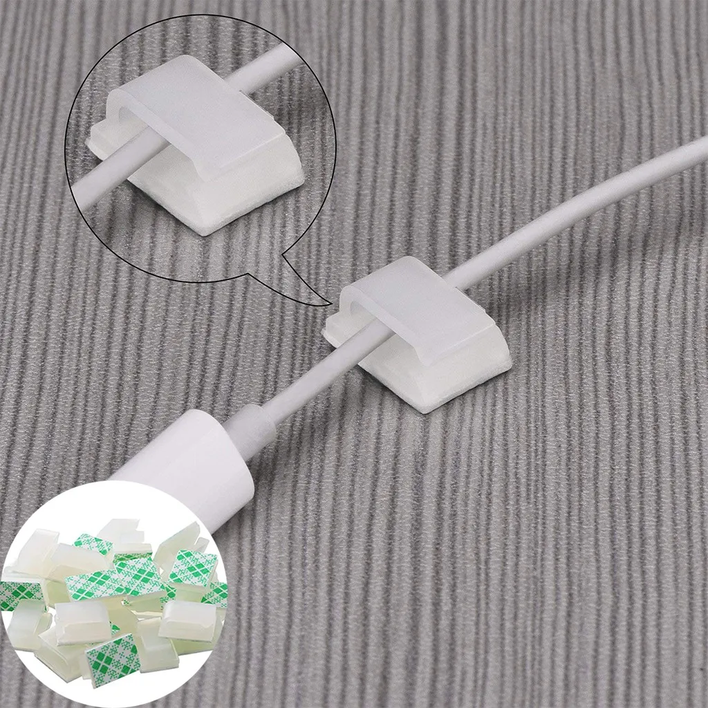 

Car cable clip 100 Pieces Self Adhesive Cable Clips Wire Clips Cables Management Cables Tie Wire Clips For Cars House Office