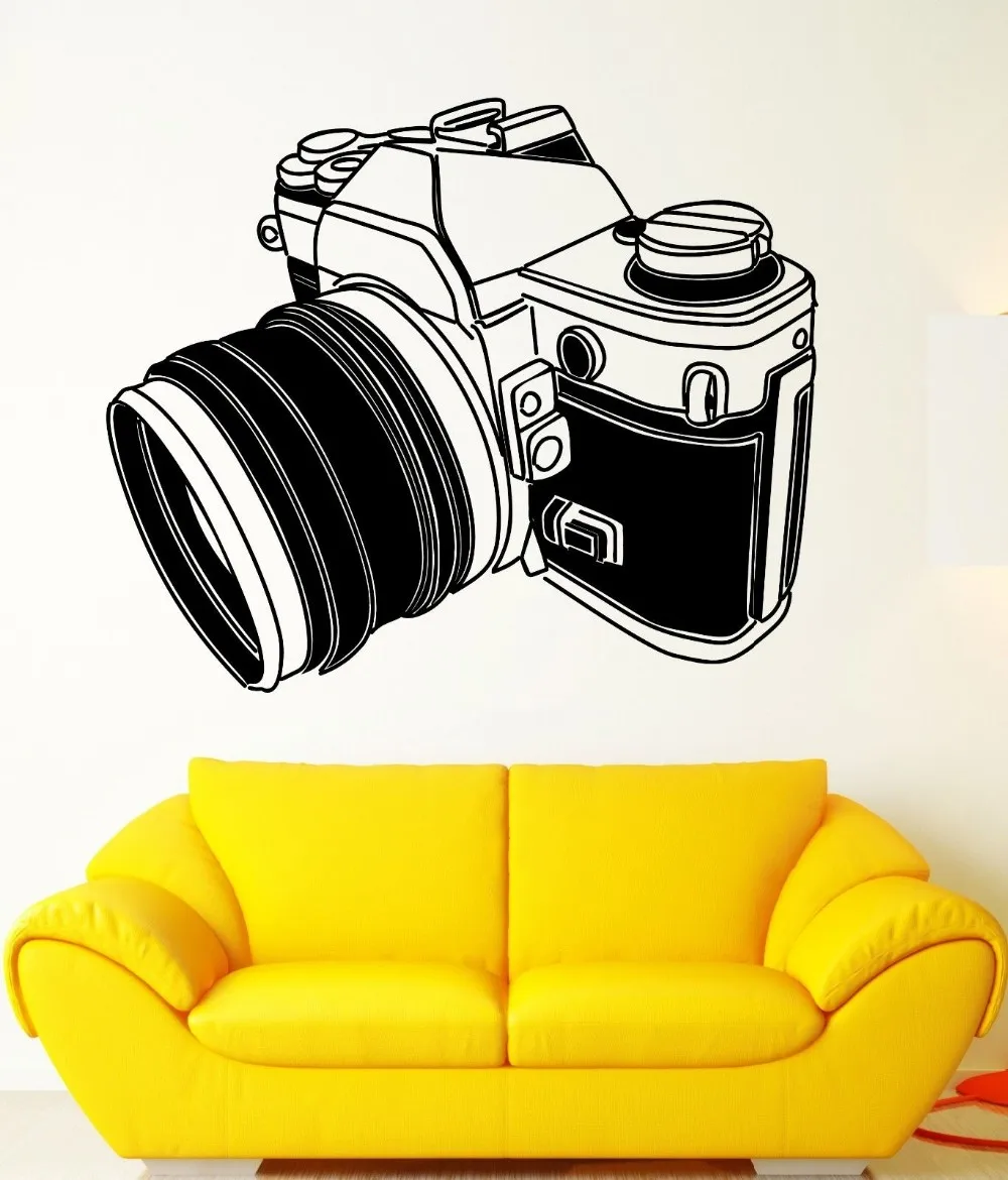 

DIY waterproof vinyl modern Camera Photographer wall sticker Wall Decals Mural wallpaper of room decoration