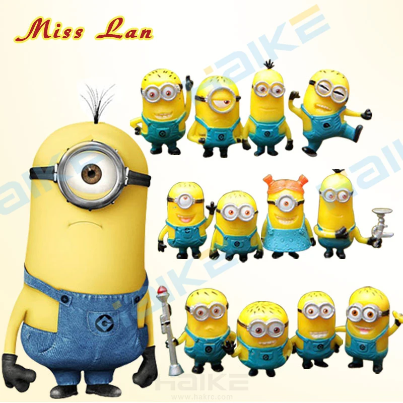 

For Kids Toy set 12PCS/Set Despicable Me 2 Minion in Action Figures Minions Toys Doll Christmas Eve Birthday Educationa Gift