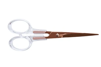 

High - end gold acrylic scissors stationery student office supplies transparent metal scissors
