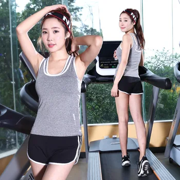 

Sports Women Yoga Set 2PCS Female Belt Suit Set Bra Sleeveless Tank Top Shorts Fitness Running Yoga Gym Sports Clothes