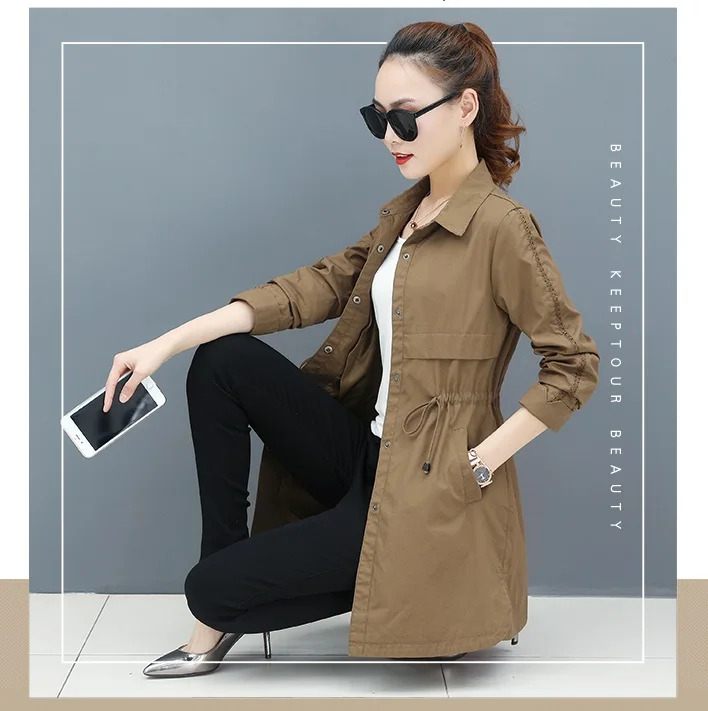Пальто для женщин, весна-осень, большие размеры, пальто, корейский стиль, модная женская одежда K4613