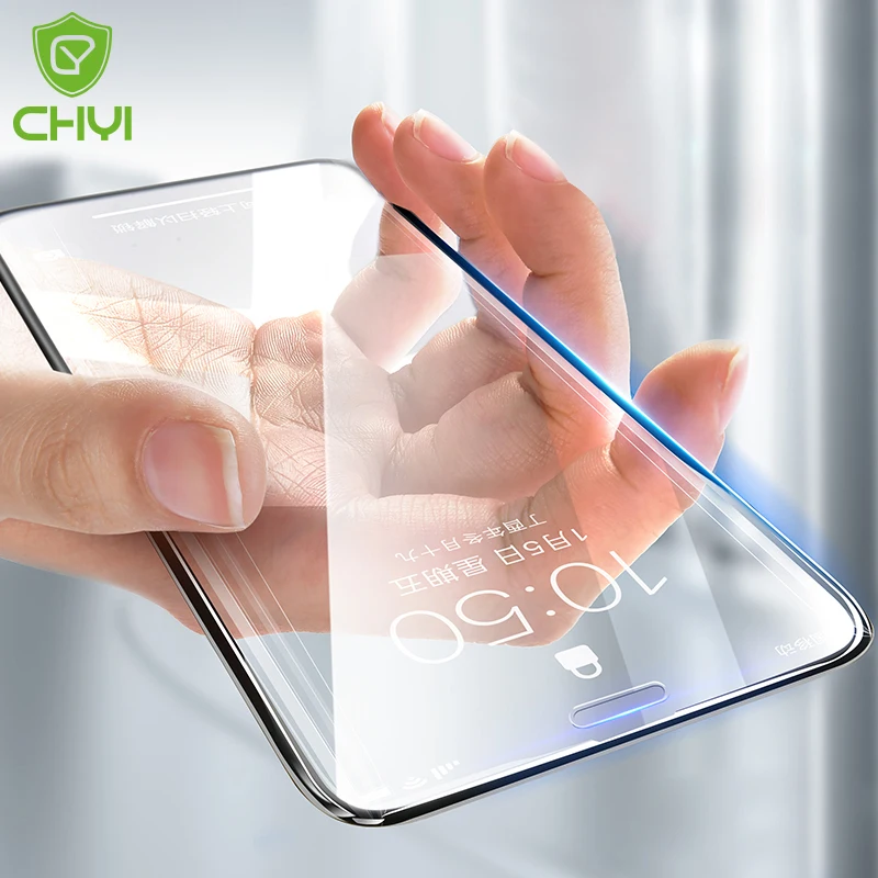 Защитное стекло CHYI закаленное 9H с полным клеем изогнутое для iPhone X|screen protector tempered