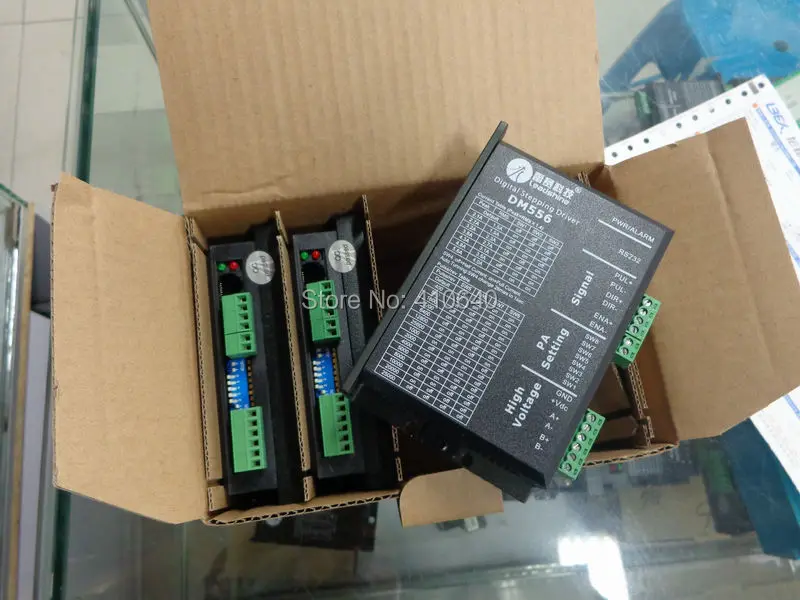 

Free shipping 3 pieces per lot Leadshine DM556 DSP Digital Stepper Drive with Max 50 V Input Voltage and Max 5.6A Output Current