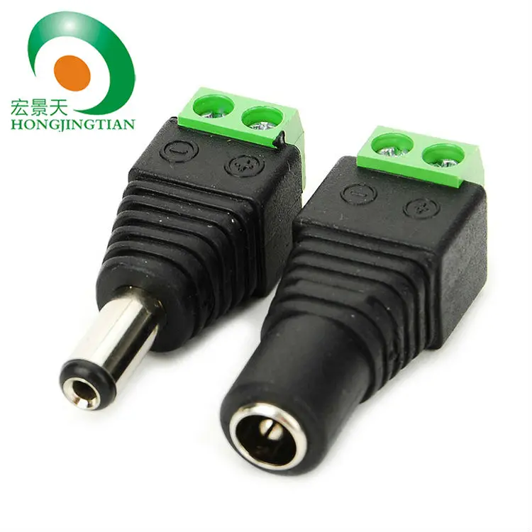 

10pair Male&Female 2.1 x 5.5mm 12V DC Power Plug Jack Adapter Connector for CCTV free shipping