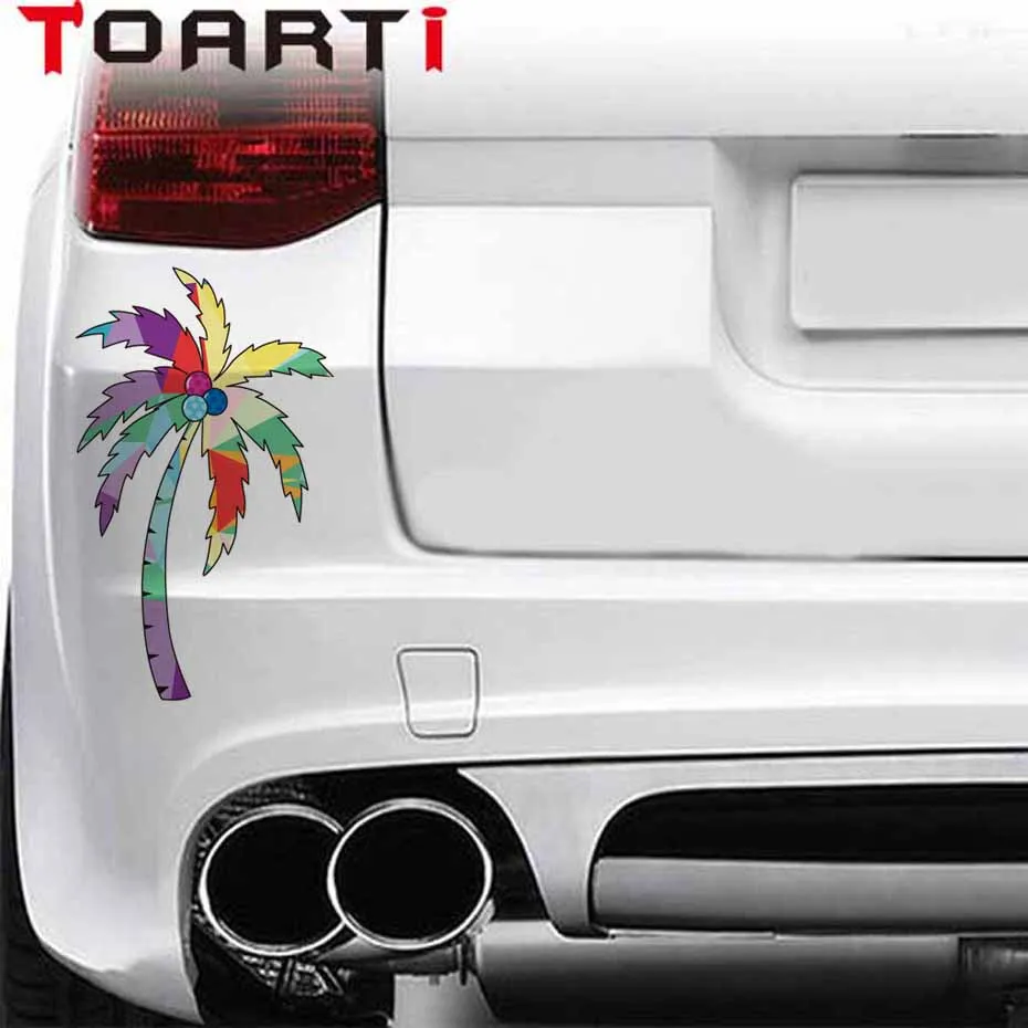

Car Styling Palm Tree Vinyl Sticker Tropical Plant Tree Decals Removable Art Styling Decal For Cars Waterproof Auto Stickers