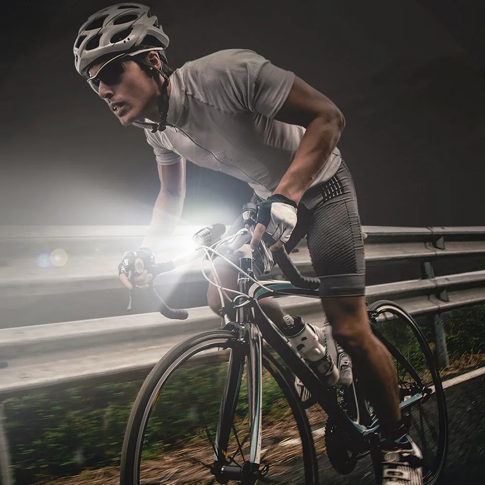 Cheap USB Rechargeable Built-in 2400mAh Battery XPG Bike Light Bicycle Headlamp with Free taillight LED Front Ligh Bicycle accessories 5