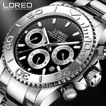 Новые спортивные автоматические часы сапфир люксовый бренд LOREO Diver часы 200 м водонепроницаемые светящиеся механические наручные часы из нержавеющей стали