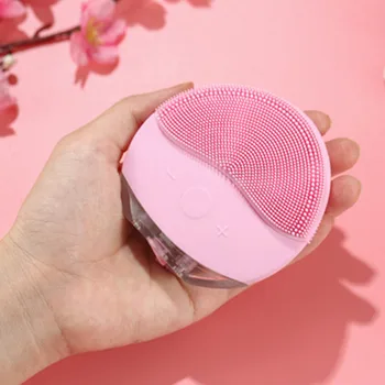 

Silicone Electric Facial Cleansing Brush USB Rechargeable Blackhead Pore Cleaner Waterproof Massage Ultrasonic Instrument 40#628