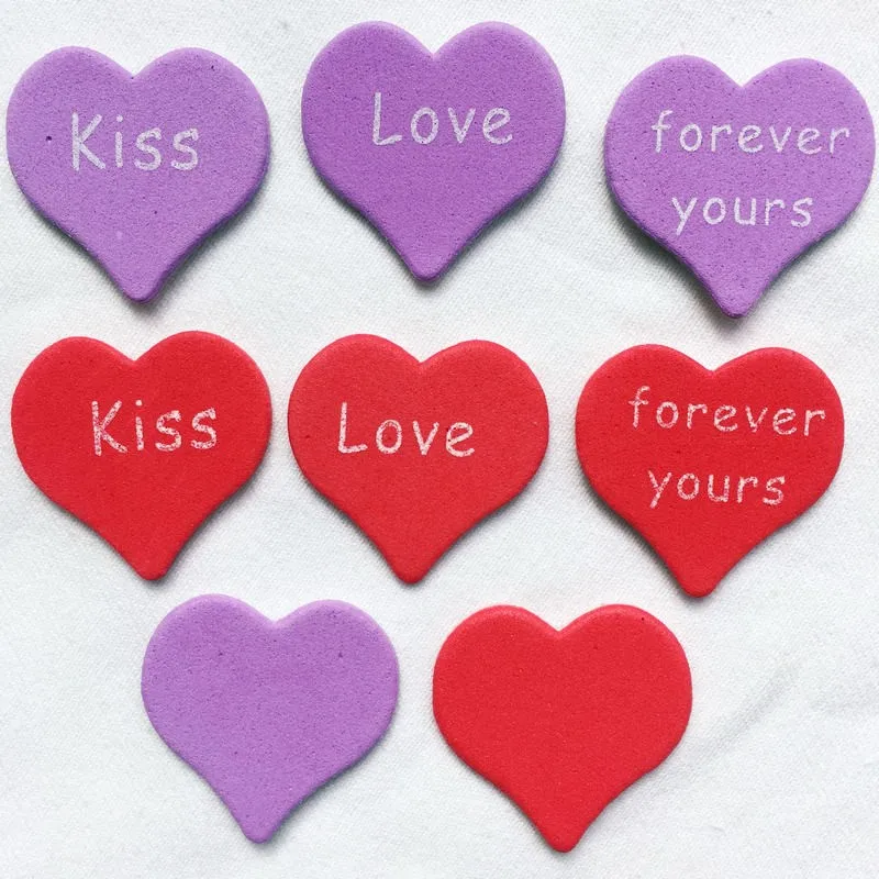 1 пакетов/лот. Love Kiss Forever heart пенопластовые наклейки поделки на День святого