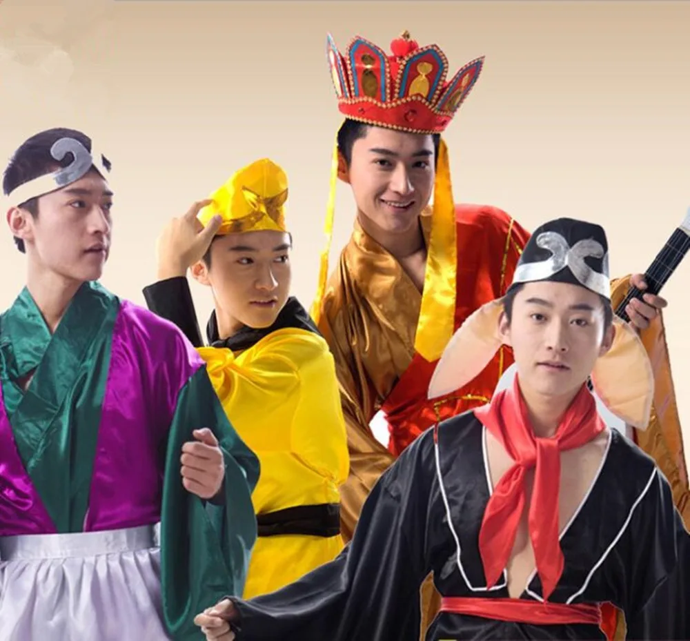 

MostaShow Chinese Story Journey to The West Performance Costume Clothes Monkey King's/Pigsy/Shahe Shang/Tang Monk/Stage Clothing