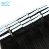 BHF Tape In Human Hair Extensions 20pcs European Remy Straight Adhensive Extension tape on Hair ► Photo 3/6