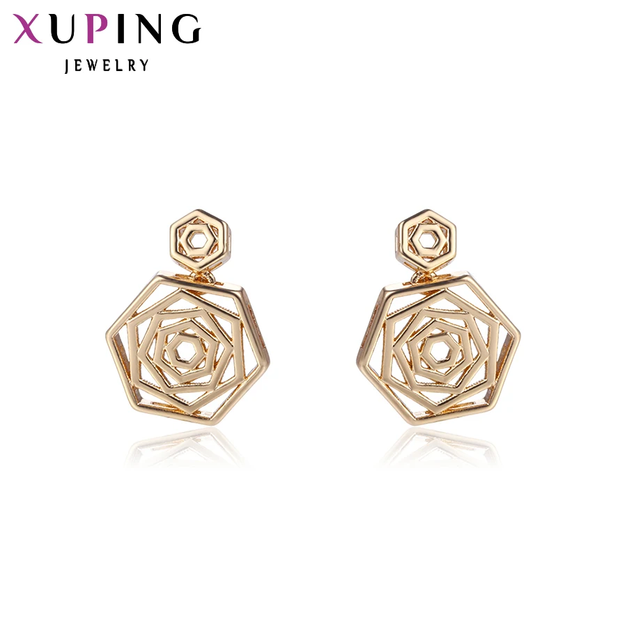 Xuping Модные специальные геометрические позолоченные серьги дизайнерские гвоздики ювелирные изделия высокого качества подарок на Рождество S52-94714