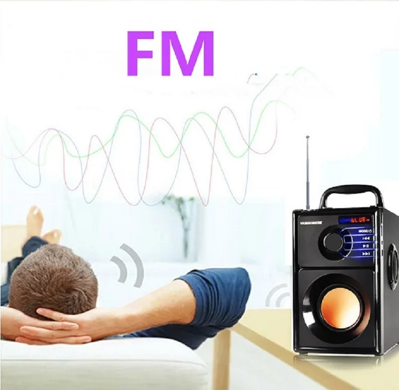 Беспроводной Bluetooth динамик стерео сабвуфер Настольный HIFI 3D объемный плеер fm-радио портативный динамик Mp3 Super Bass громкоговоритель