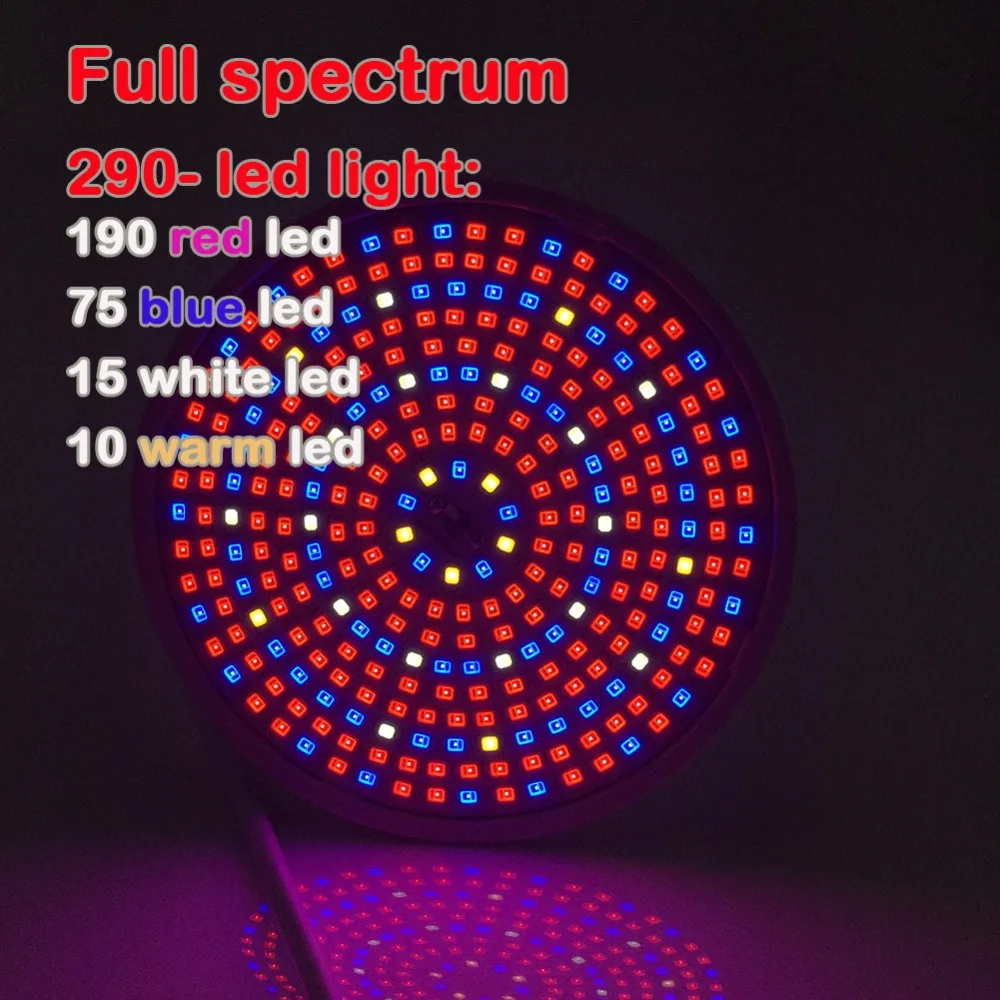  5pcs Full Spectrum 290 LED grow lamp Growing Plants Light Bulbs E27 flowers Indoor Hydroponic green - 32950099547