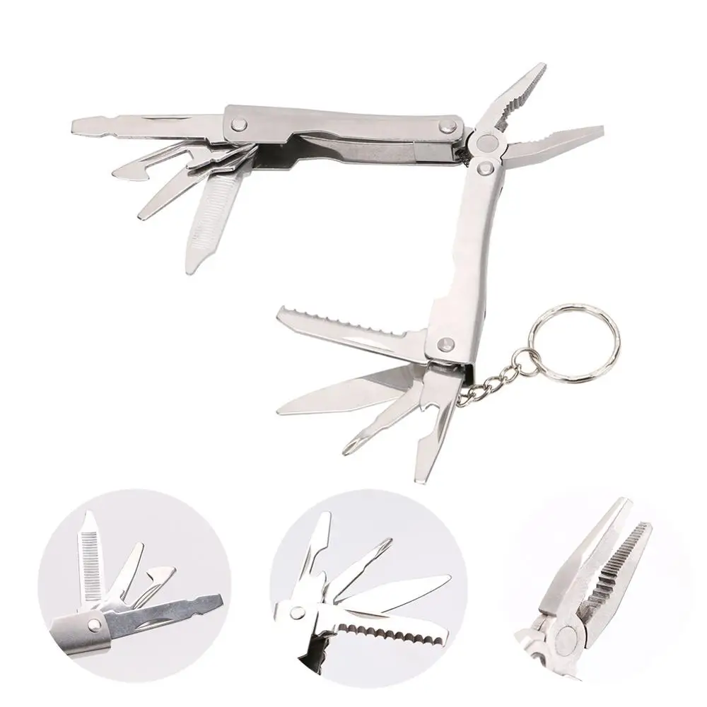 Multitool Pliers, Multi-Purpose Folding Knives Keychain Pliers for Outdoor Survival Camping Hiking Emergency Hand Tool