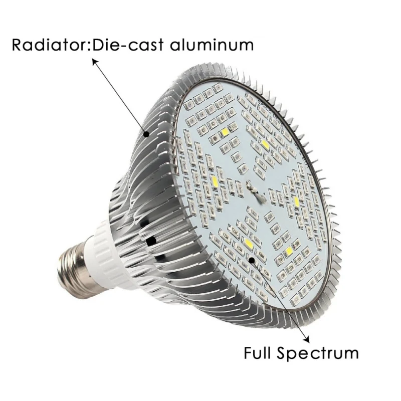 120 светодиодный полный спектр растений фары 80 Вт E27 светодиодный растет завод свет лампы завода полный спектр лампы