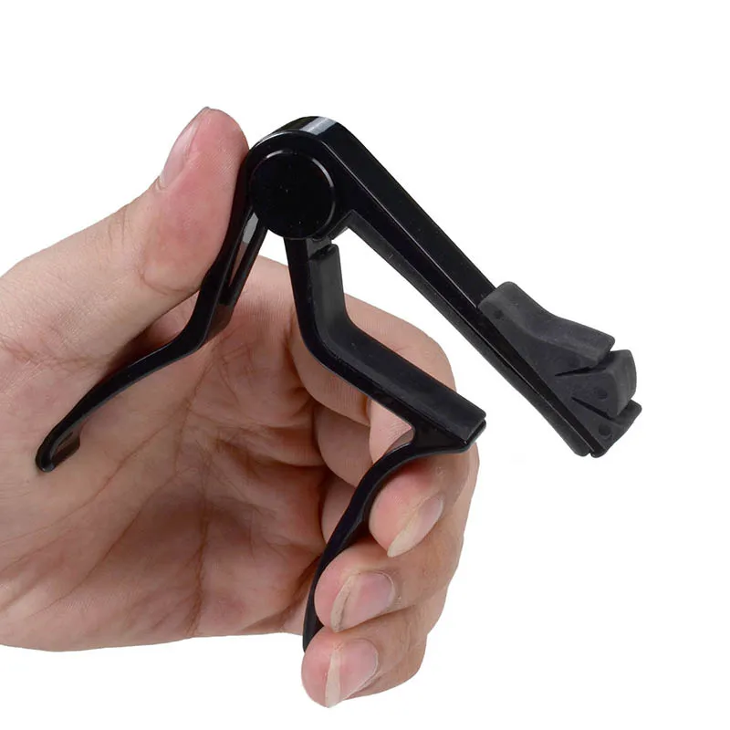 Alice Black And Silver Capo For Acoustic/ Electric/ Classical Guitar Cappo On Guitarra With Pick Holder
