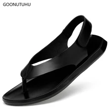 2019 new men's sandals summer shoes men genuine leather casual breathable shoe man platform beach sandals for men white & black цена 2019 new men's sandals summer shoes men genuine leather casual breathable shoe man platform beach sandals for men white & black цены онлайн