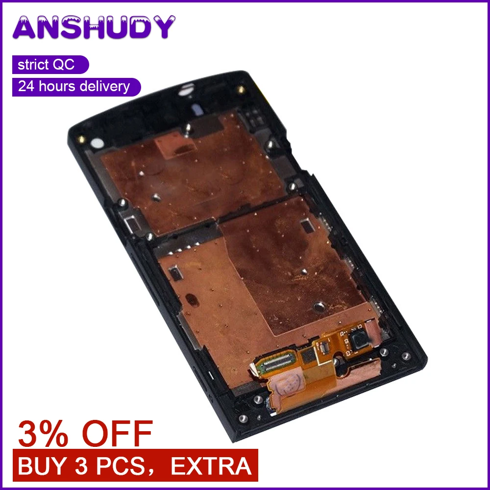 

For Sony Xperia S LT26i lt26 Black Touch Screen Digitizer Sensor Panel + LCD Display Monitor Screen Panel Assembly + Frame