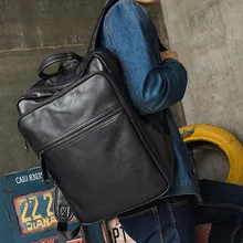 Черный масляный воск кожаный рюкзак мужской брендовый дизайнерский задний пакет сумка Молодежный дорожный рюкзак стильный рюкзак для мальчика