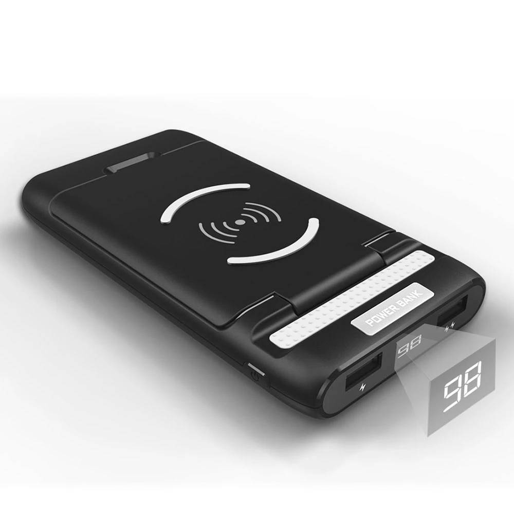 

KISSCASE 10000 MAh Universal Mobile Phone Power Bank Wireless Charger Holder Fast Charging For iPhone X XR 8 Plus For Ssmung S10